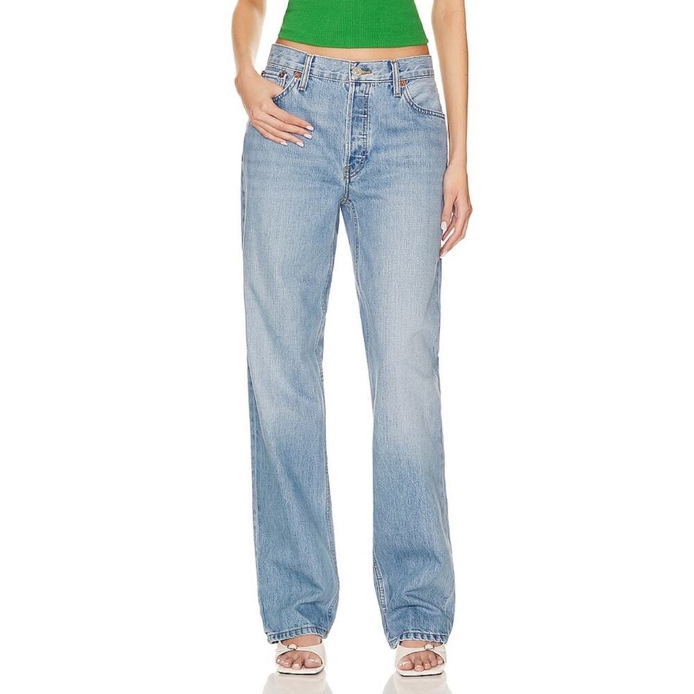 RE/DONE ORIGINALS Women’s Buttonfly Denim Jeans in Retro Indigo